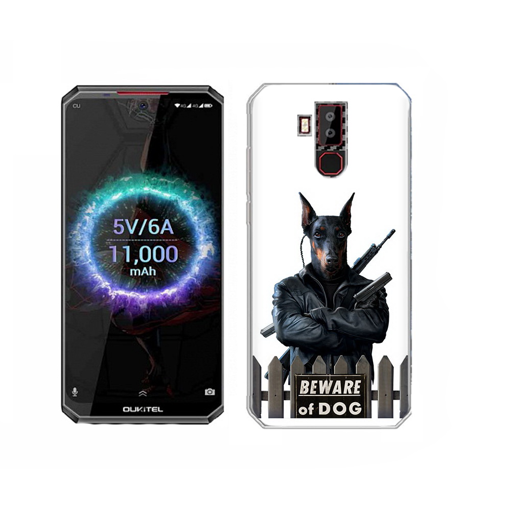 

Чехол MyPads Tocco для Oukitel K13 Pro доберман, Прозрачный, Tocco