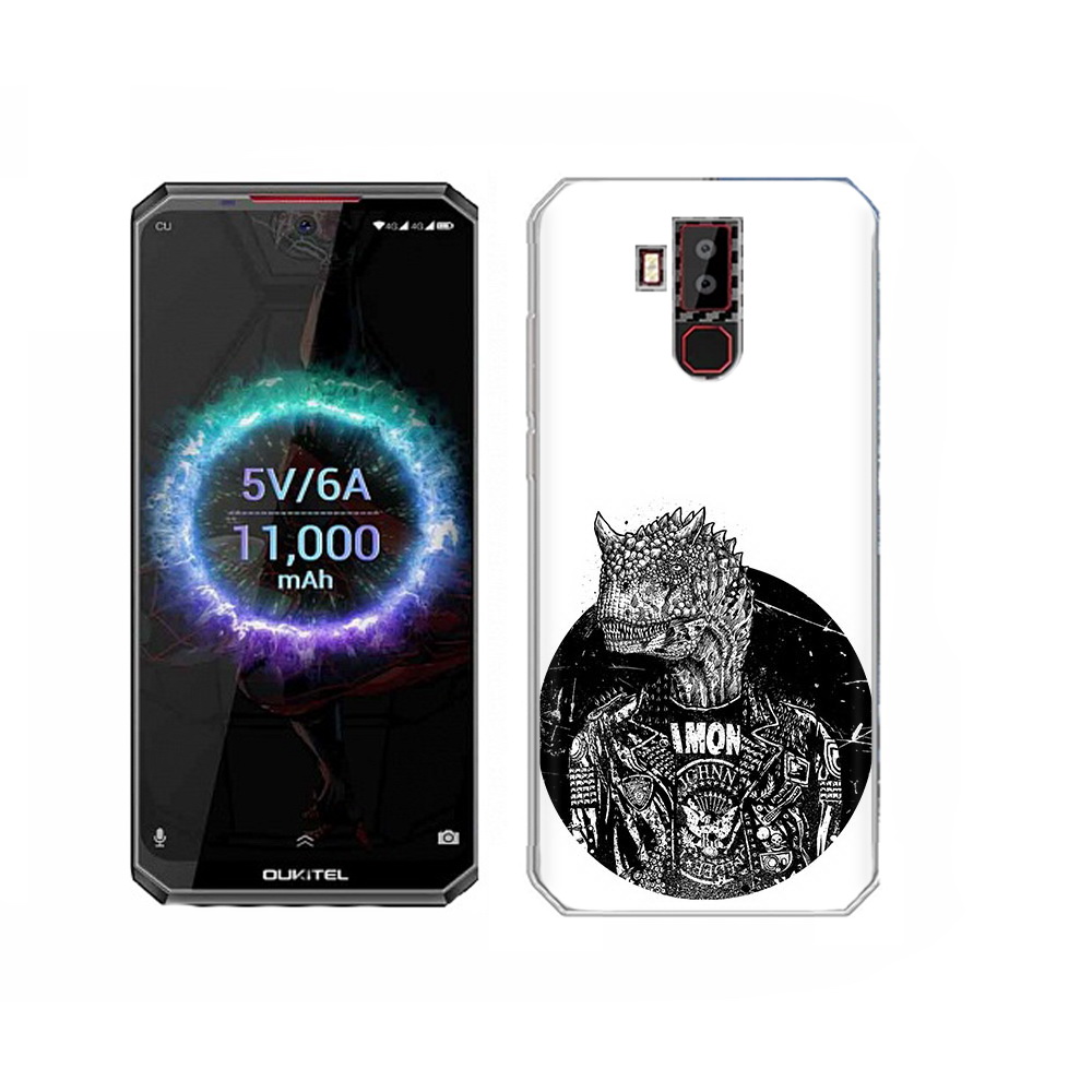 

Чехол MyPads Tocco для Oukitel K13 Pro динозавр в куртке, Прозрачный, Tocco