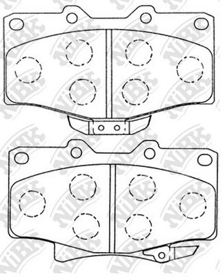 

Тормозные колодки NiBK передние дисковые для Toyota 4runner, Hilux Surf 1989-1997 PN1351