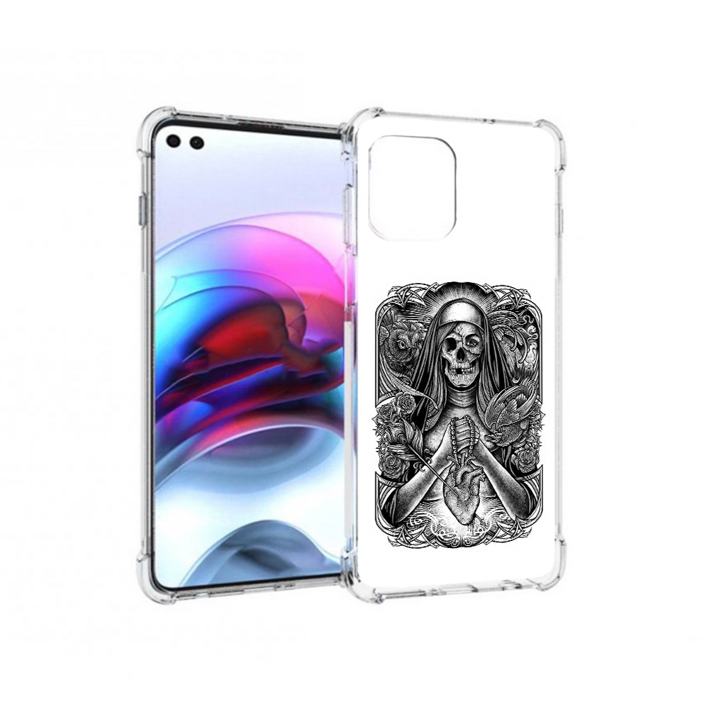 

Чехол MyPads Tocco для Motorola Edge скелет с сердцем (PT157712.351.603), Прозрачный, Tocco