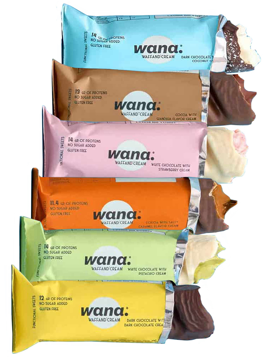 

Wana, Вафли без сахара, Ассорти всех вкусов 6х43г