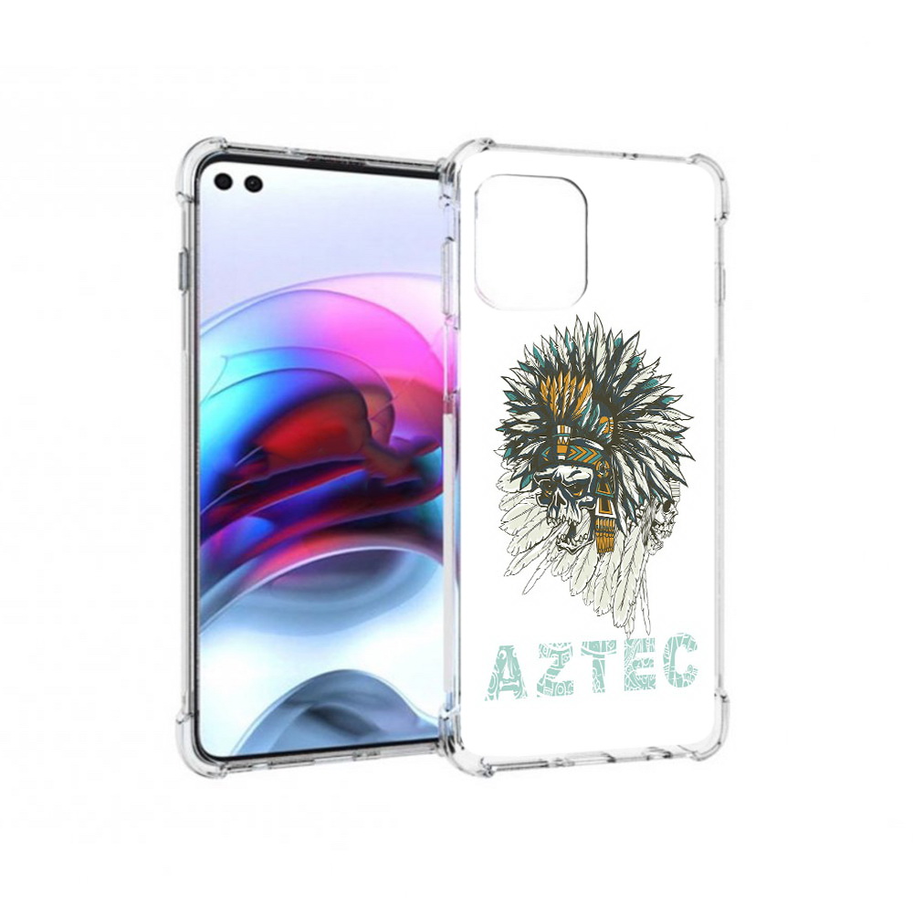 

Чехол MyPads Tocco для Motorola Edge скелет индеец (PT157712.351.602), Прозрачный, Tocco