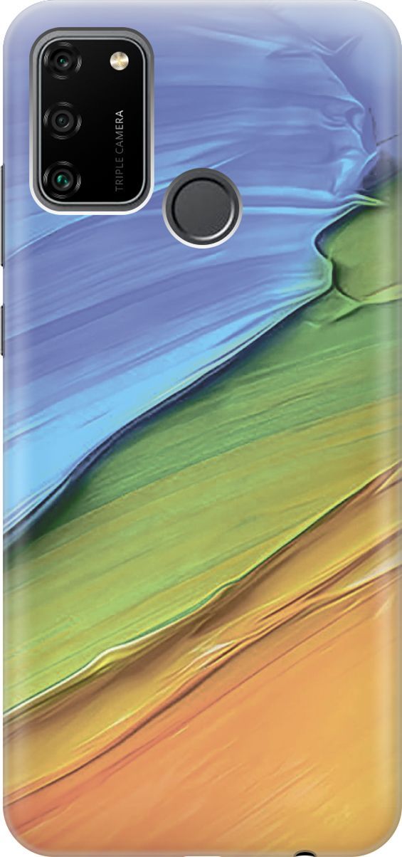 

Силиконовый чехол на Honor 9A с принтом "Желто-синие ткани", Голубой;оранжевый, 6409