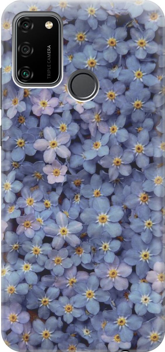 

Силиконовый чехол на Honor 9A с принтом "Голубые фиалки", Желтый;синий, 4457