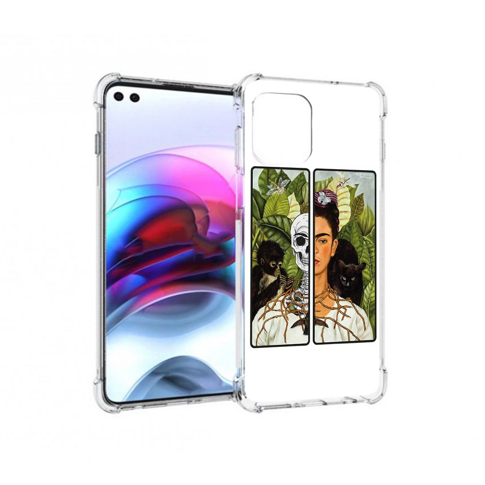 

Чехол MyPads Tocco для Motorola Edge сдвоенная картинка девушка скелет (PT157712.351.595), Прозрачный, Tocco