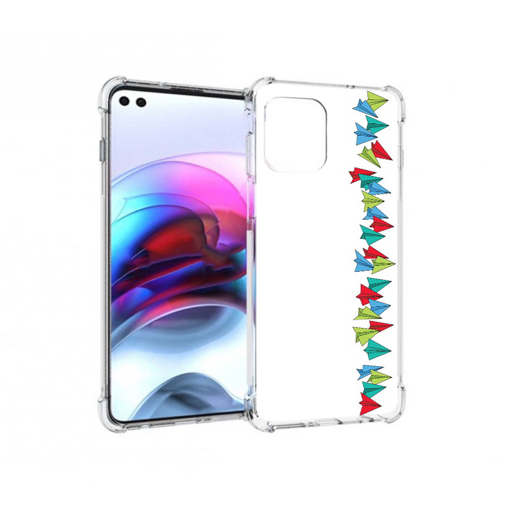 

Чехол MyPads Tocco для Motorola Edge самолетики из листочков (PT157712.351.593), Прозрачный, Tocco