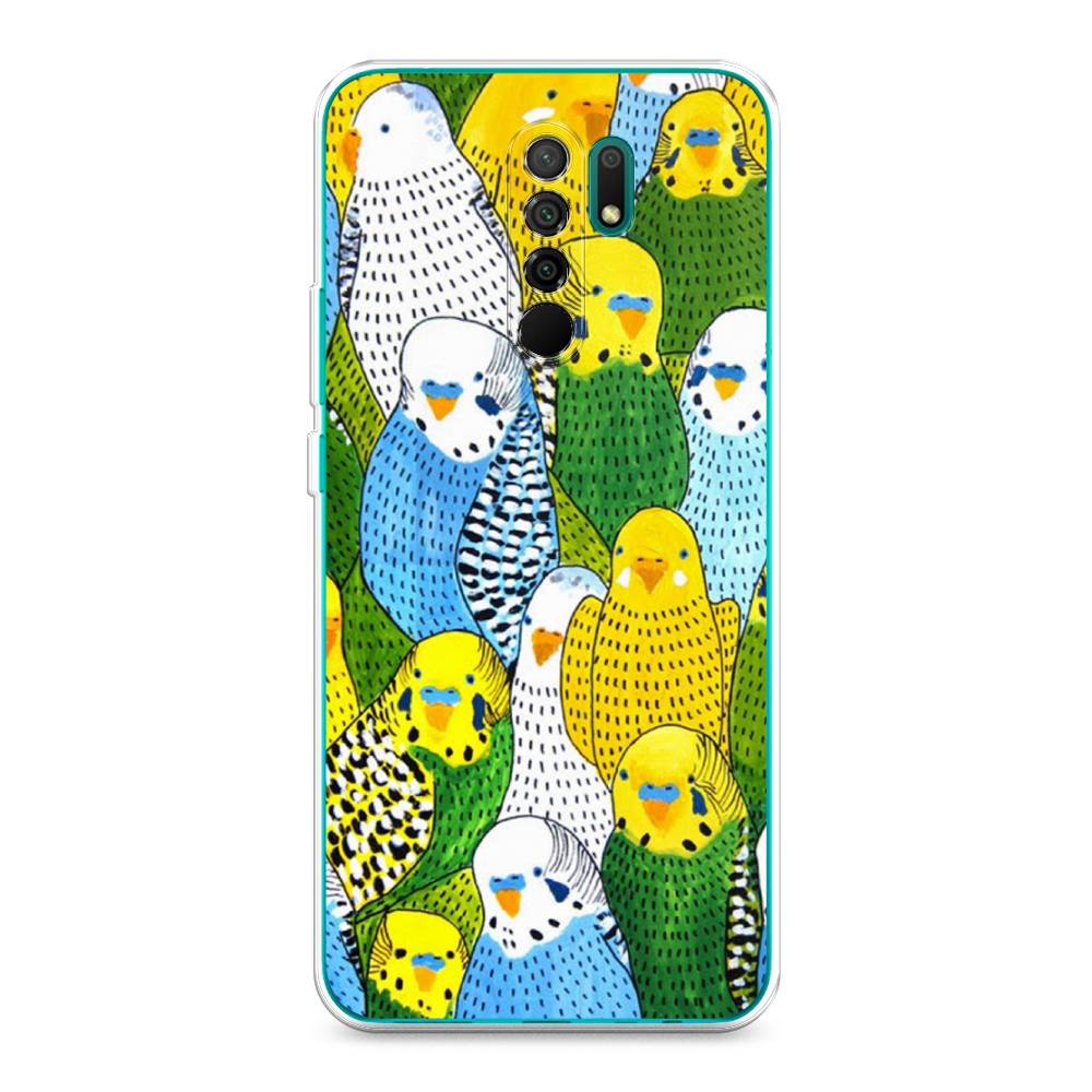 

Чехол Awog на Xiaomi Redmi 9 "Попугаи", Разноцветный, 38350-1