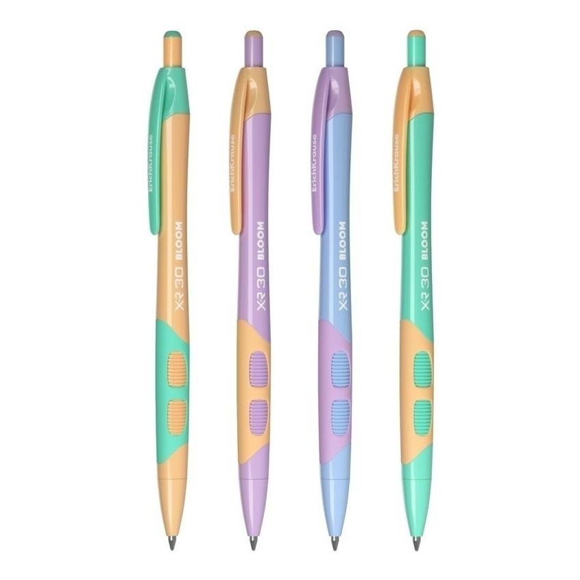 

Ручка шариковая ErichKrause XR-30 Matic & Grip Pastel Bloom синий в ассорти