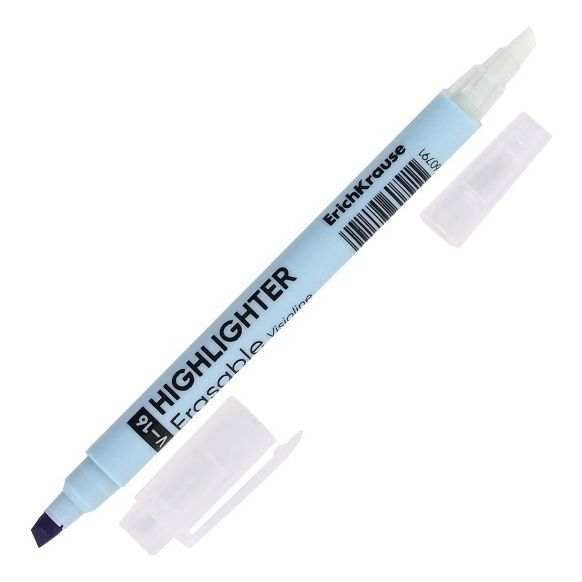 Текстовыделитель ErichKrause Visioline V-16 Erasable Pastel Пиши-стирай голубой 0,6-4 мм