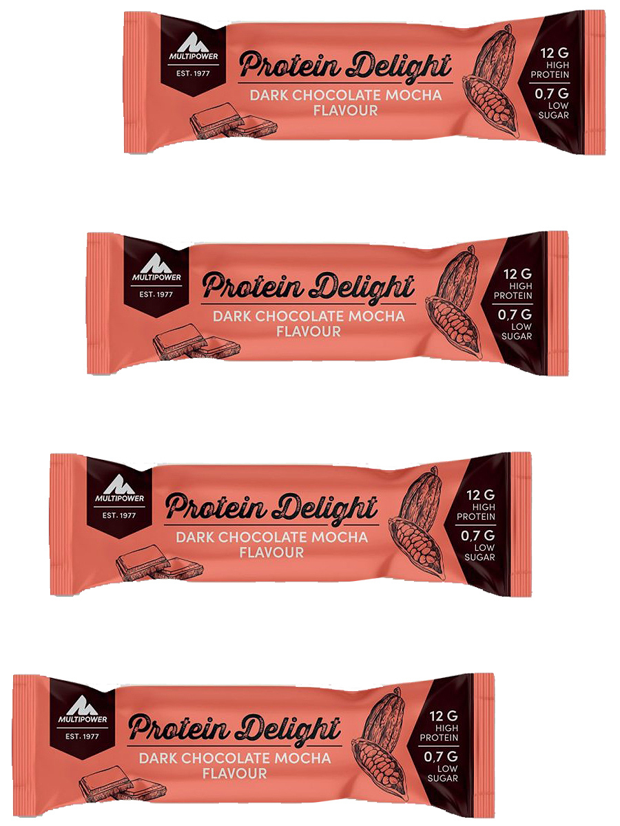 фото Протеиновый батончик премиум, multipower protein delight bar, 4х35г (темный шоколад)