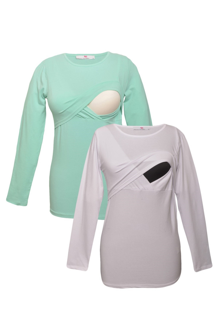 

Комплект лонгсливов для беременных Luvmabelly 58949 зеленый S, 58949