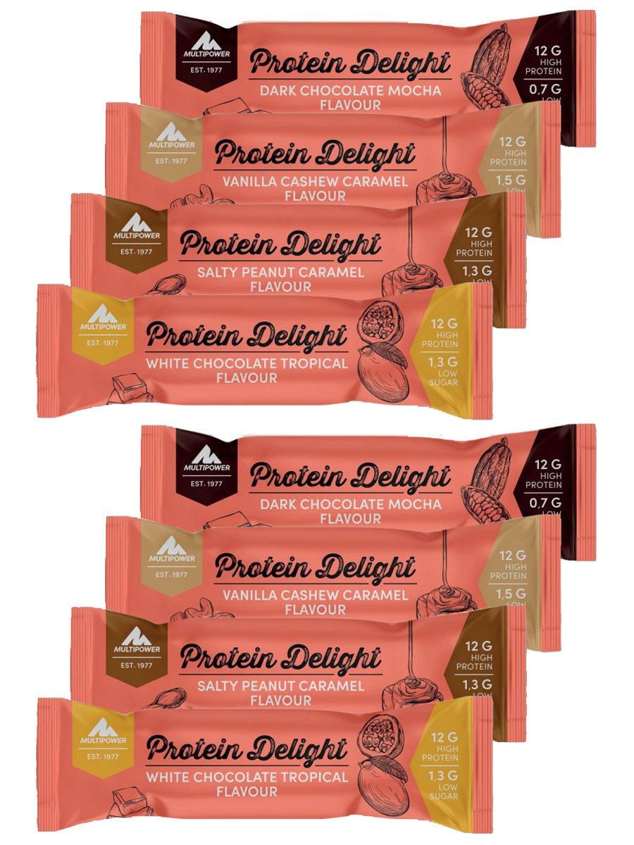 фото Протеиновый батончик multipower protein delight bar, ассорти 8х35г