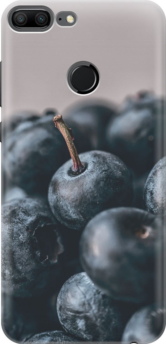 

Силиконовый чехол на Honor 9 Lite с принтом "Голубика", Розовый;черный, 6406