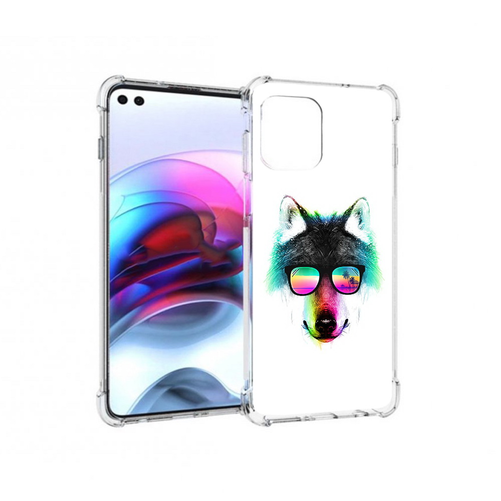 

Чехол MyPads Tocco для Motorola Edge радужный волк (PT157712.351.567), Прозрачный, Tocco
