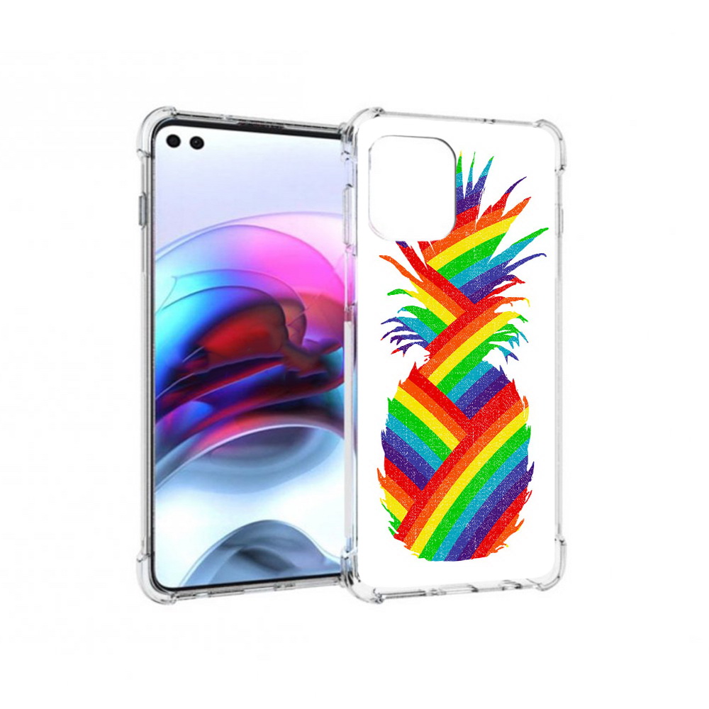 

Чехол MyPads Tocco для Motorola Edge радужный ананас (PT157712.351.566), Прозрачный, Tocco