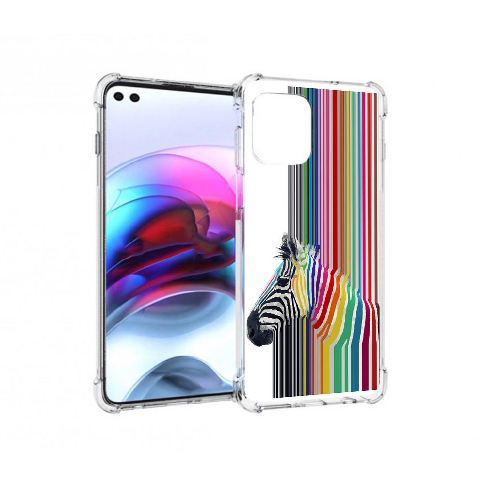 

Чехол MyPads Tocco для Motorola Edge радужная зебра (PT157712.351.565), Прозрачный, Tocco