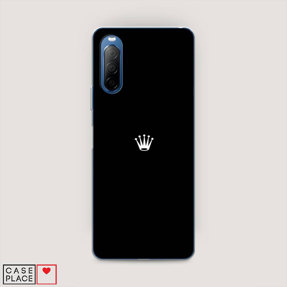 

Чехол Awog на Sony Xperia 10 II "Белая корона на черном фоне", Разноцветный, 54650-7