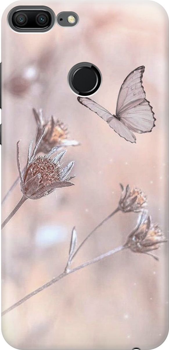 

Силиконовый чехол на Honor 9 Lite с принтом "Бабочка", Белый;розовый, 6405