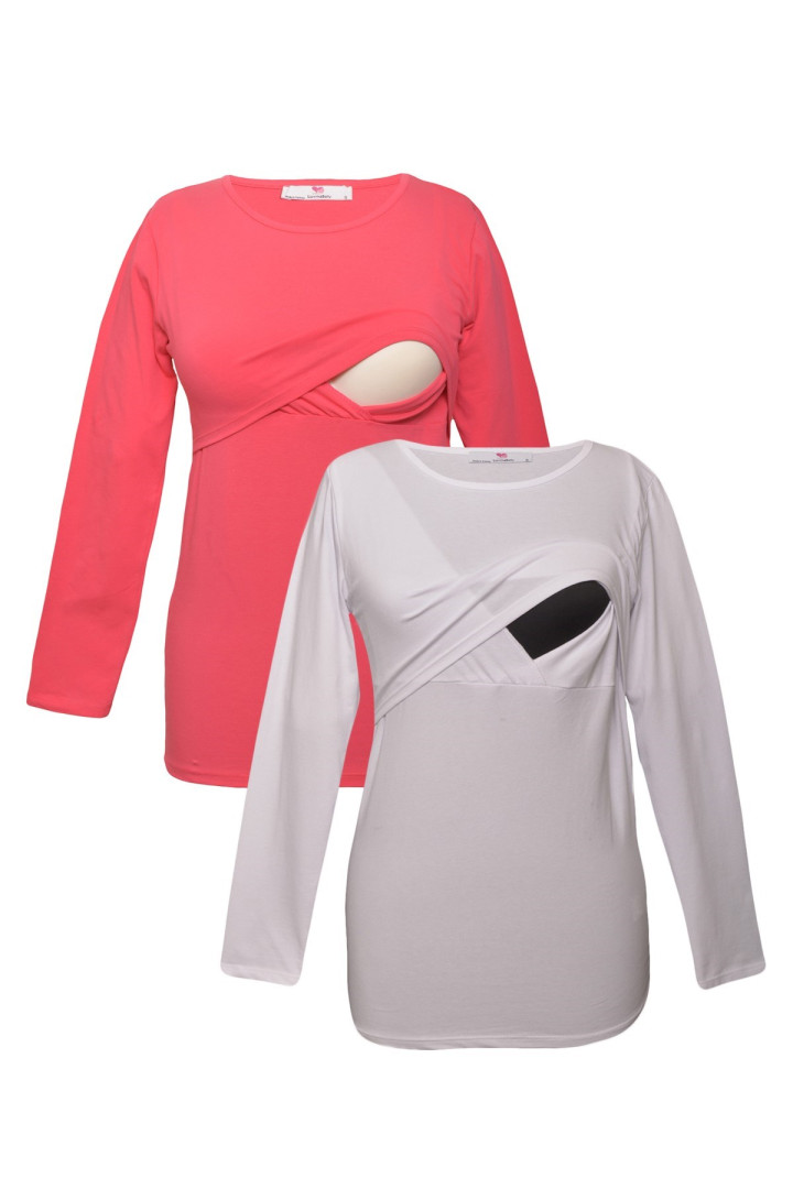 

Комплект лонгсливов для беременных Luvmabelly 58947 розовый S, 58947