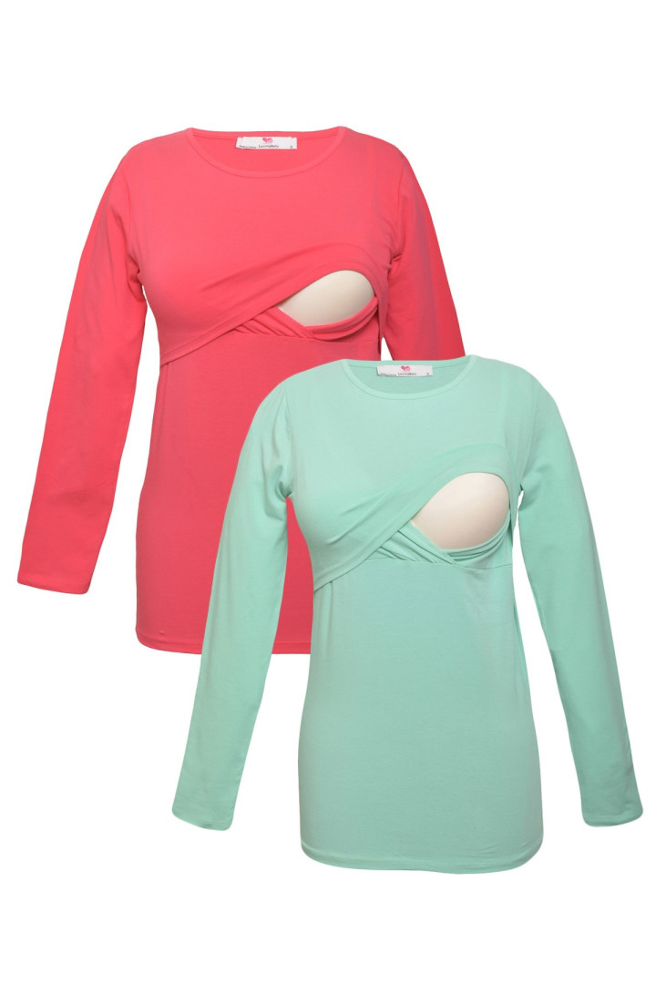 

Комплект лонгсливов для беременных Luvmabelly 58945 розовый S, 58945