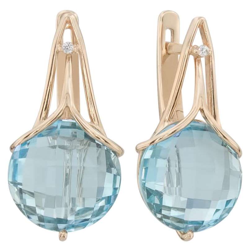 

Серьги из красного золота с фианитом/топазом ALORIS Серьги 312ТКц, Серьги 312ТКц