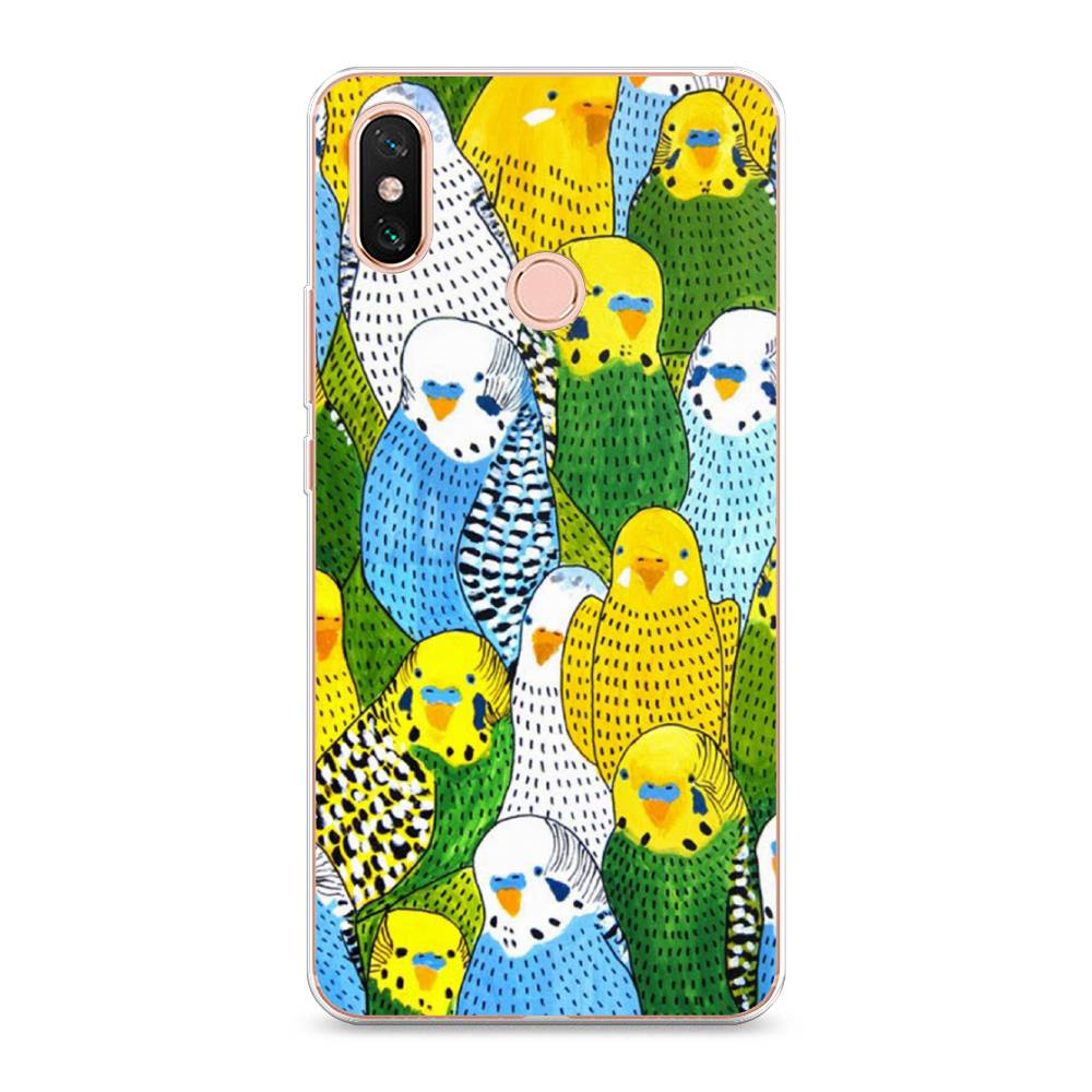 

Чехол Awog на Xiaomi Mi Max 3 "Попугаи", Разноцветный, 34350-1