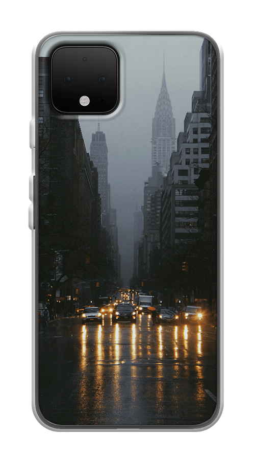 

Чехол на Google Pixel 4 "Дождливый Нью Йорк", 270250-1