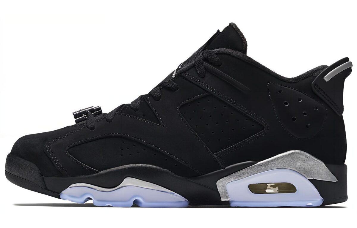 

Кроссовки унисекс Jordan Air Jordan 6 Retro Low Chrome 2015 черные 41 EU, Черный, Air Jordan 6 Retro Low Chrome 2015
