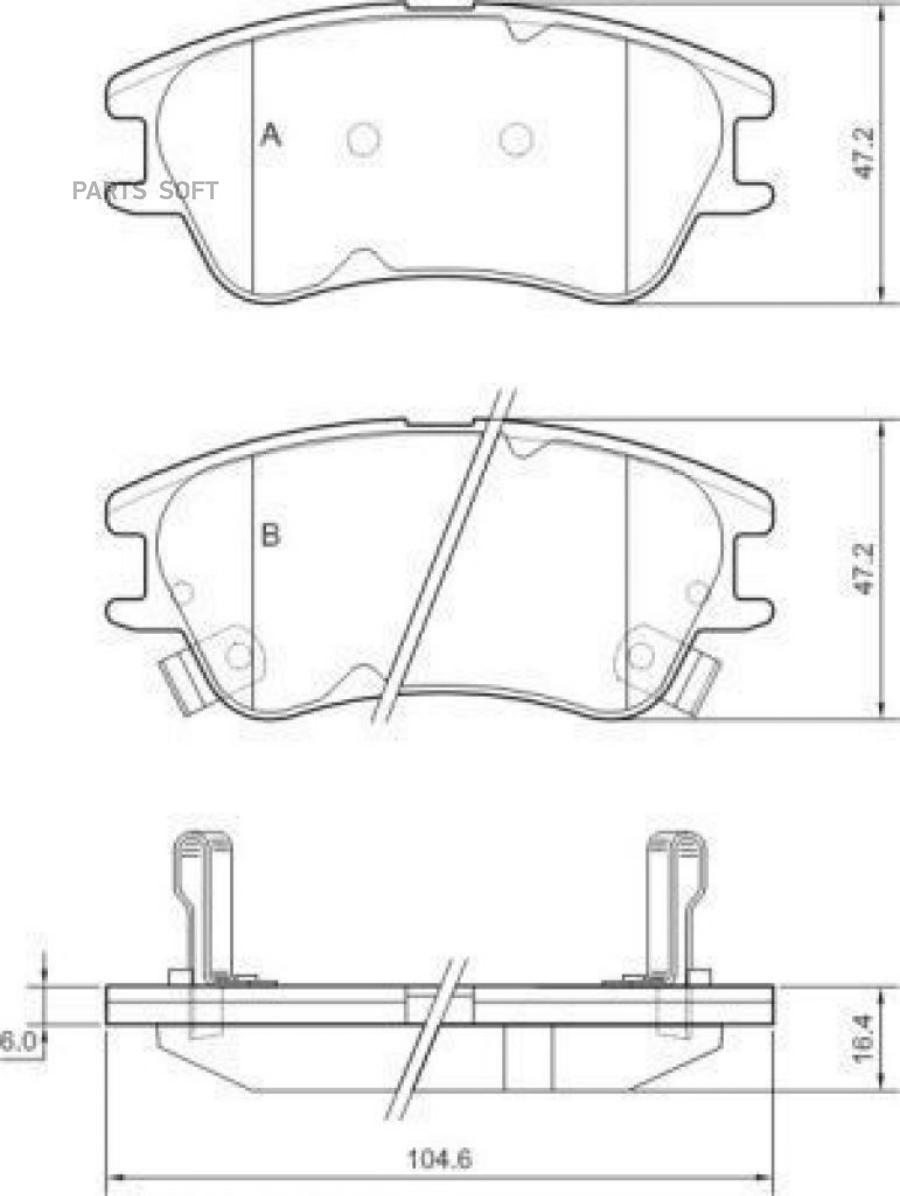 

Тормозные колодки ABS дисковые 37432