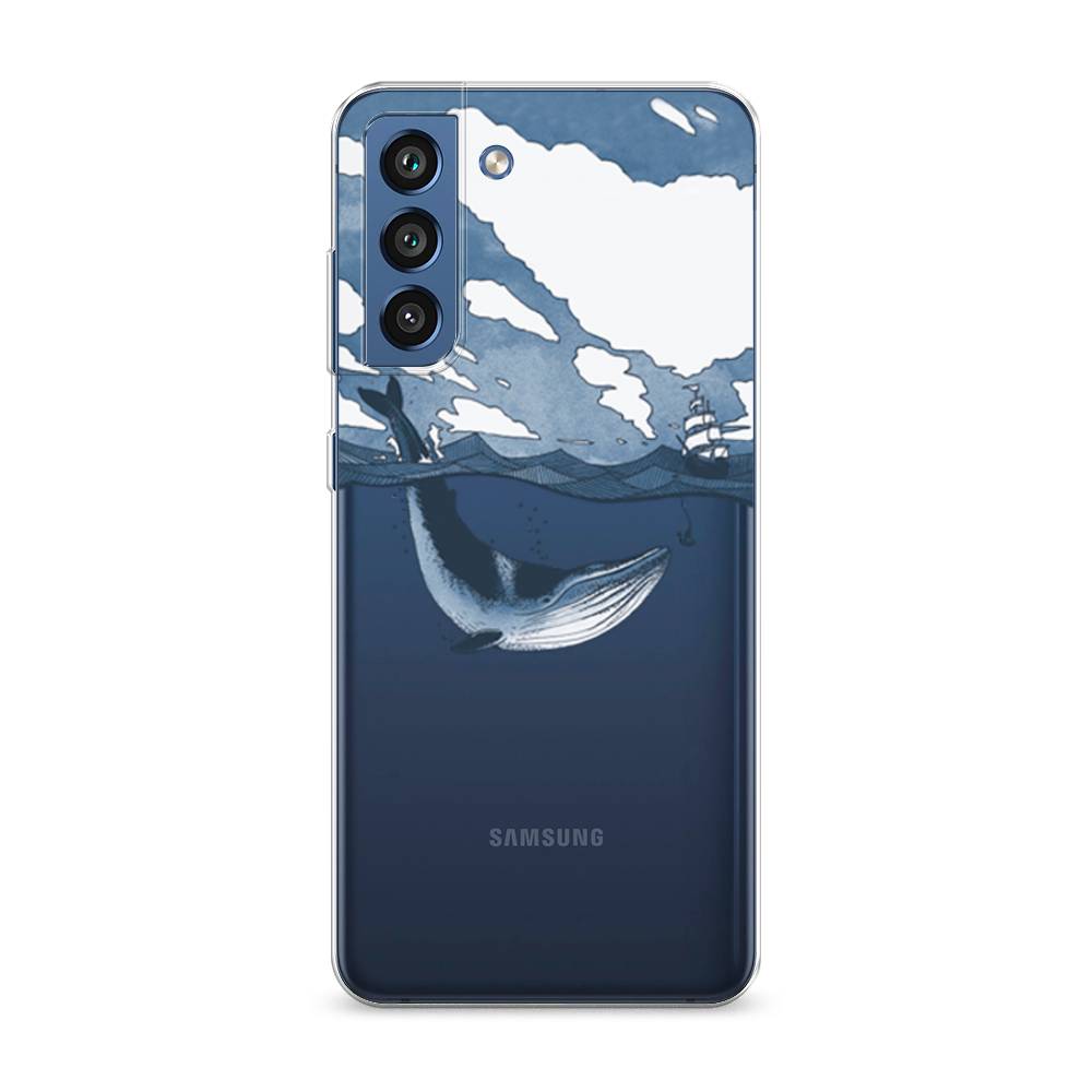 

Чехол на Samsung Galaxy S21 FE 5G "Большой кит", Синий, 2103050-1