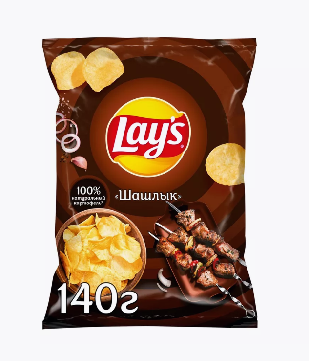 

Картофельные чипсы Lays "Шашлык" 140 гр. 10 шт. Лейс, Laysшашлык