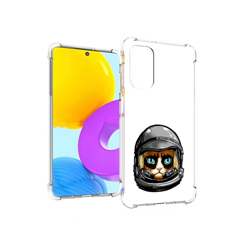 

Чехол MyPads Tocco для Samsung Galaxy M52 5G кот космонавт (PT226932.542.400), Прозрачный, Tocco