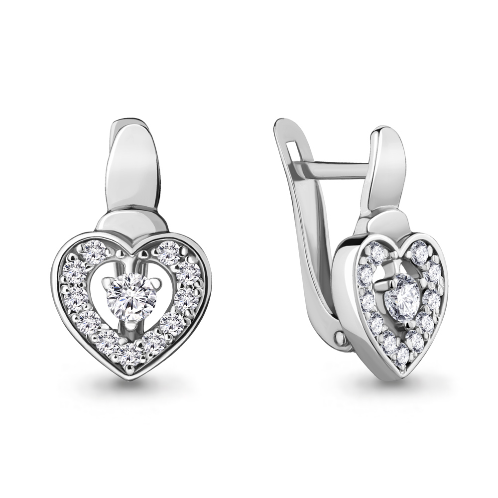 

Серьги из серебра с фианитом Aquamarine Aquamarine 46969А_925_р, 46969А_925_р