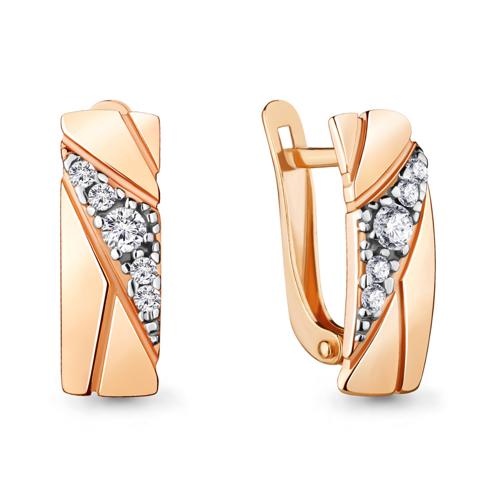

Серьги из красного золота с фианитом Aquamarine Aquamarine 46965А_585_кз, 46965А_585_кз