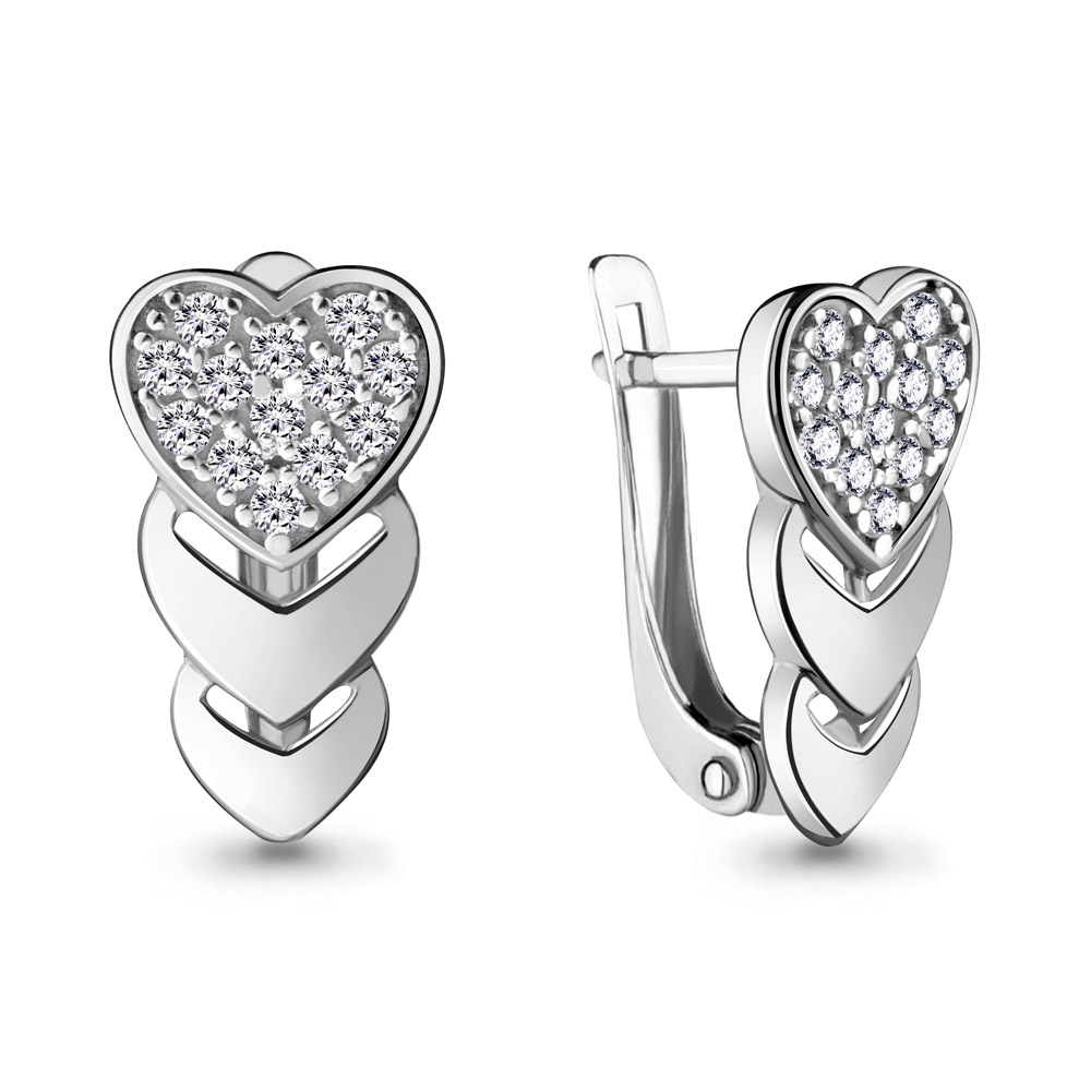 

Серьги из серебра с фианитом Aquamarine Aquamarine 46963А_925_р, 46963А_925_р