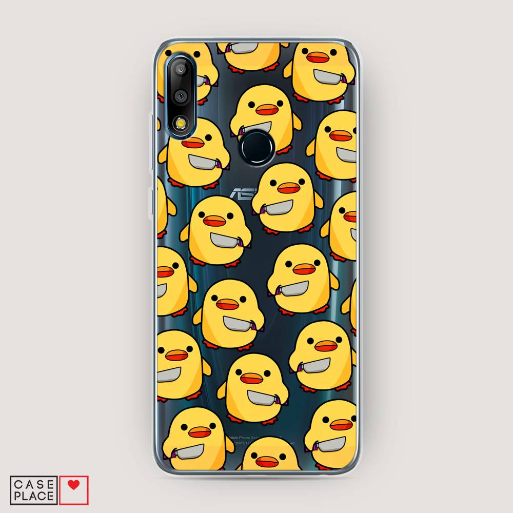 

Чехол на Asus Zenfone Max Pro (M2) ZB631KL "Утка с ножом", Прозрачный;желтый;оранжевый, 43850-1