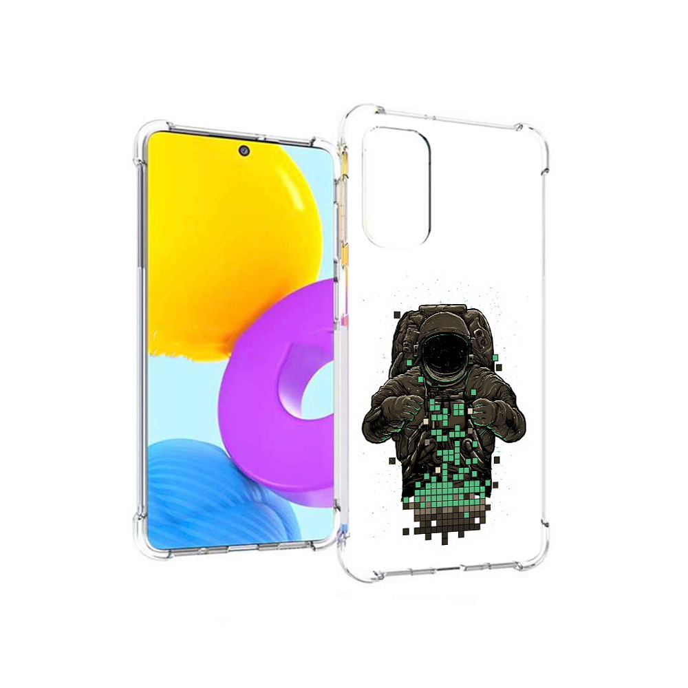 

Чехол MyPads Tocco для Samsung Galaxy M52 5G космонавт с пикселями (PT226932.542.394), Прозрачный, Tocco