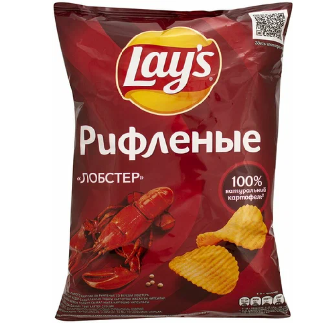 Картофельные чипсы Lays рифленые 