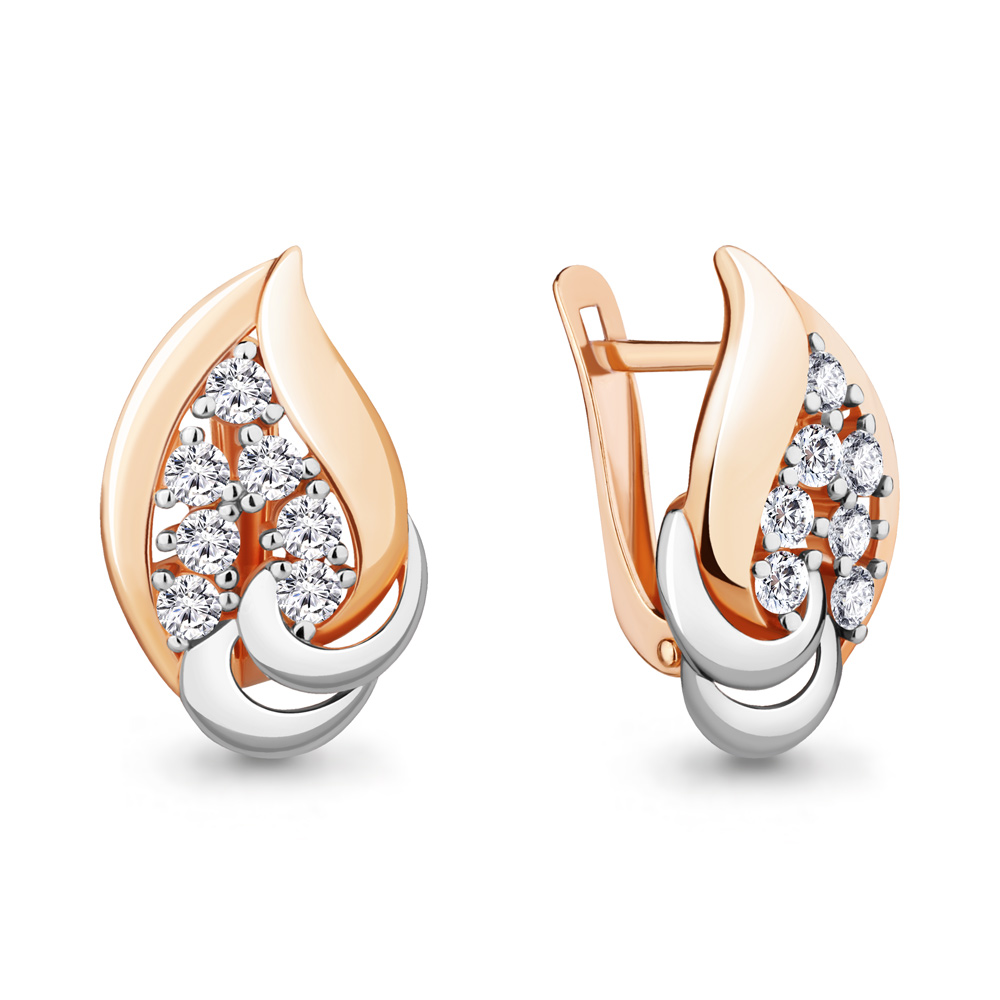 

Серьги из серебра с фианитом Aquamarine Aquamarine 46896А_925_з, 46896А_925_з