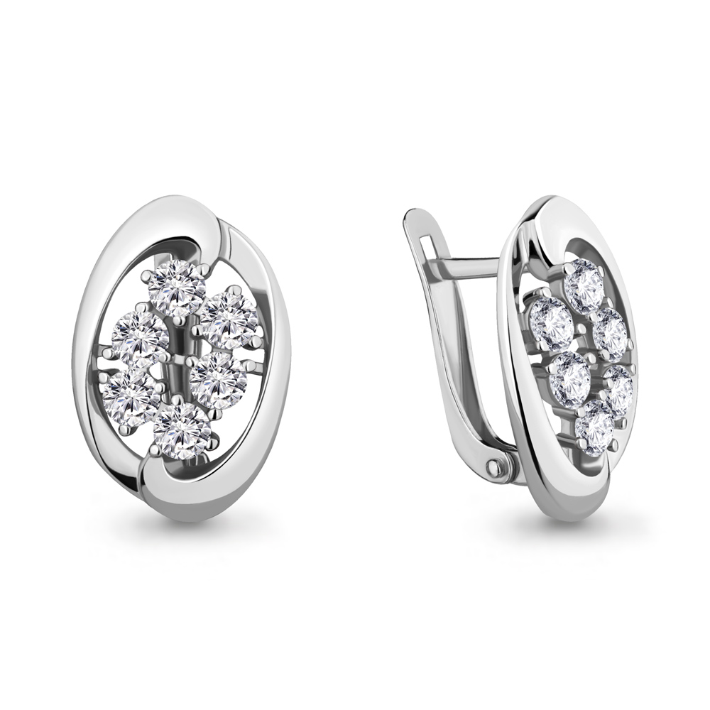 

Серьги из серебра с фианитом Aquamarine Aquamarine 46895А_925_р, 46895А_925_р