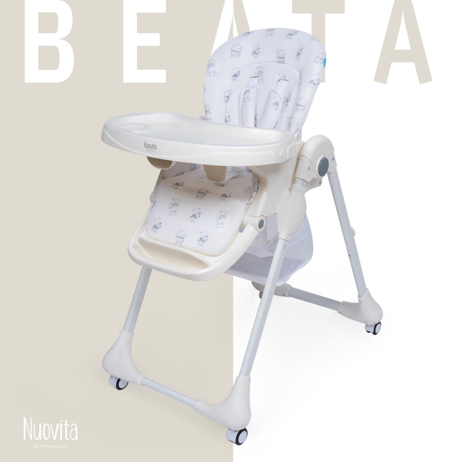 Стульчик для кормления Nuovita Beata (Orsi beige / Бежевый) стульчик для кормления mowbaby honey beige
