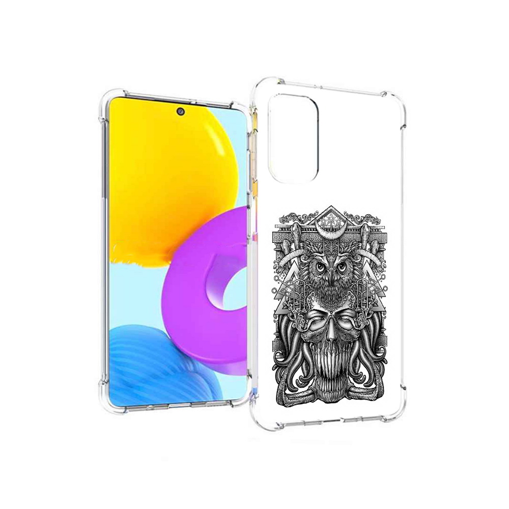 

Чехол MyPads Tocco для Samsung Galaxy M52 5G зубастая сова (PT226932.542.369), Прозрачный, Tocco