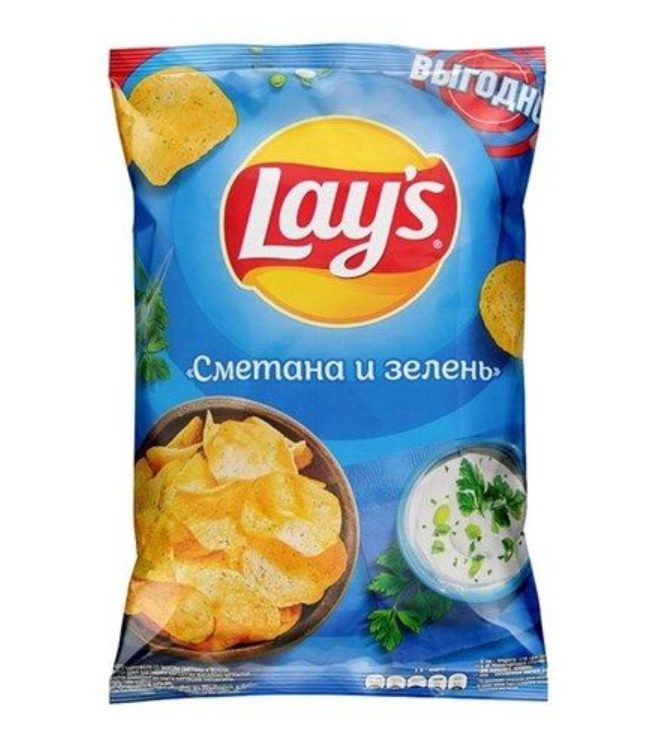 

Картофельные чипсы Lays "Сметана и зелень" 37 гр. 20 шт. Лейс, Lays_Сметана_Зелень