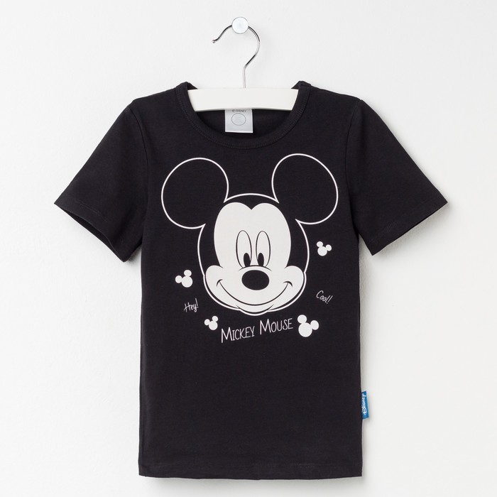 Футболка детская Disney Mickey Mouse, рост 110-116 (32), чёрный