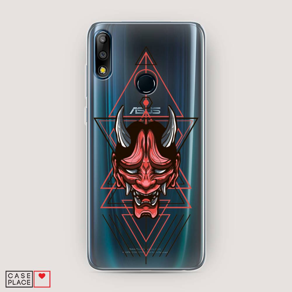 

Чехол на Asus Zenfone Max Pro (M2) ZB631KL "Hanya Oni mask", Серый;красный;черный, 43850-4