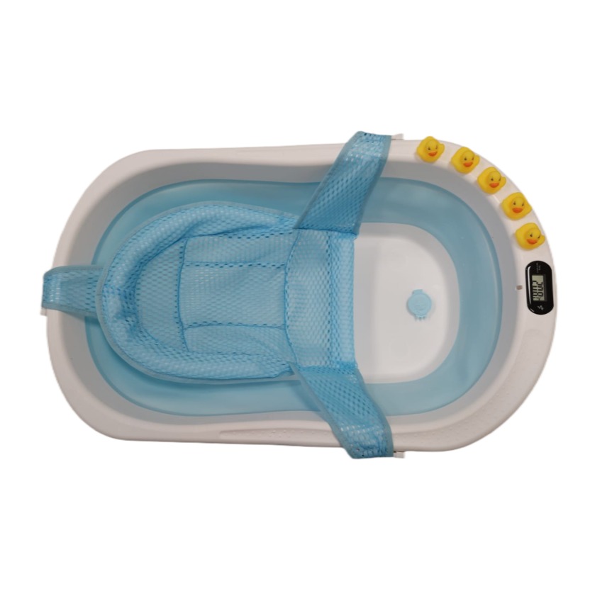Детская ванночка для купания новорожденных складная с термометром pituso ванночка для купания ronda со сливом и термометром 101 см