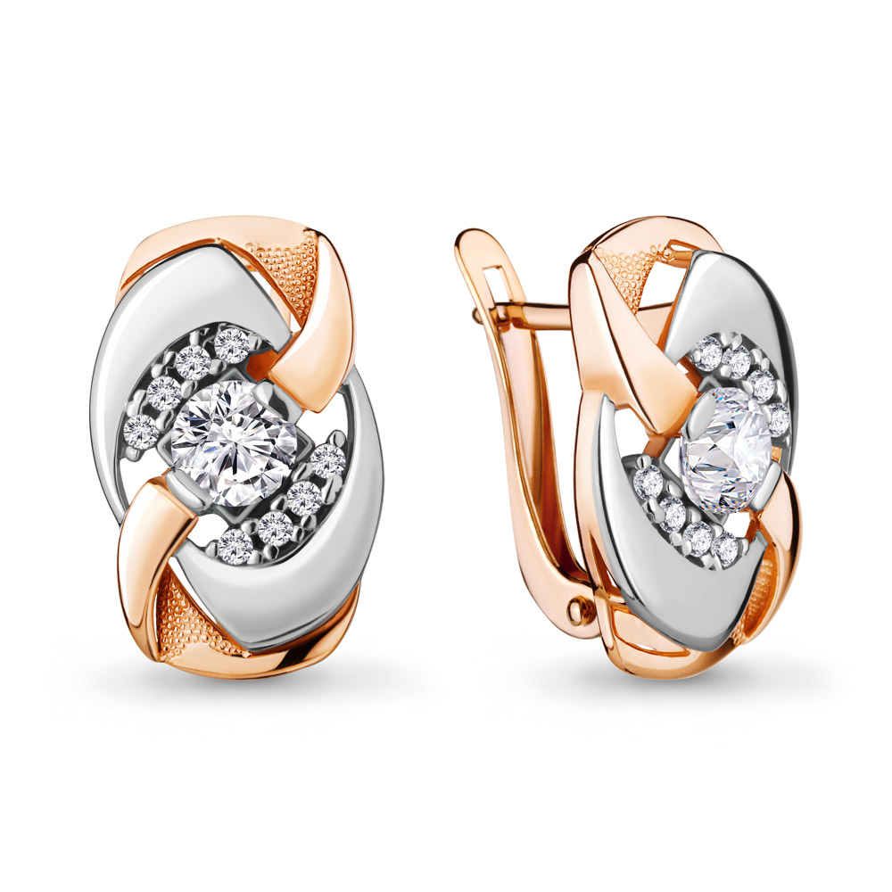 

Серьги из красного золота с фианитом Aquamarine Aquamarine 46774А_585_кз, 46774А_585_кз