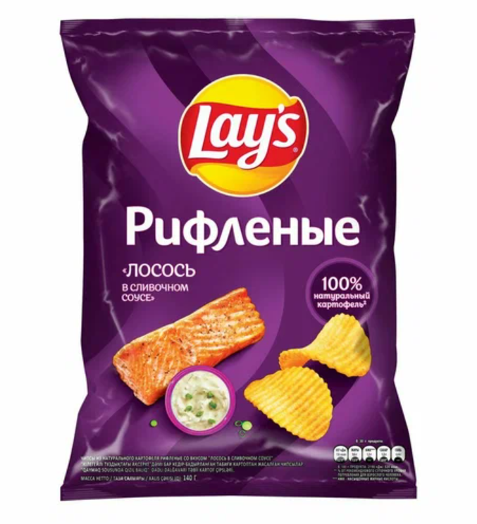 Картофельные чипсы Lays рифленые 