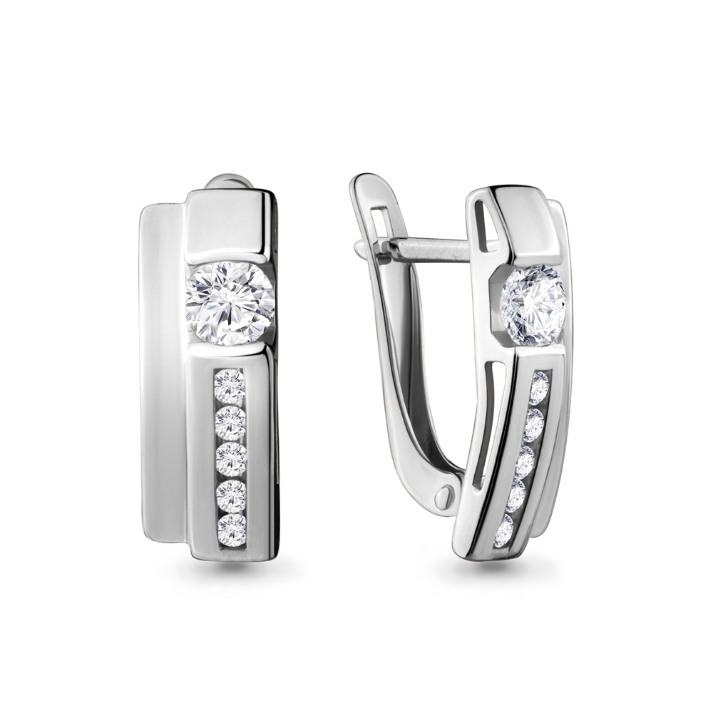 

Серьги из серебра с фианитом Aquamarine Aquamarine 46710А_925_р, 46710А_925_р