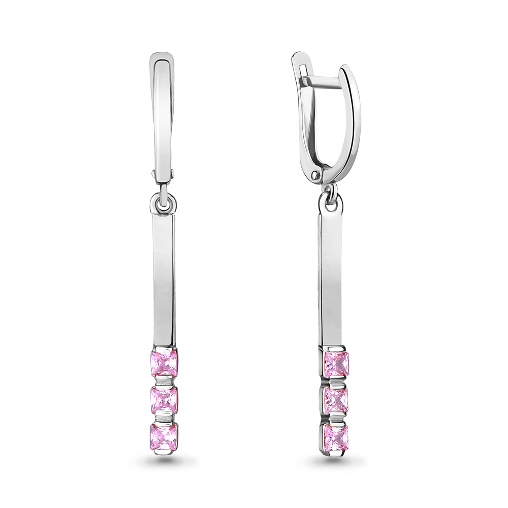 

Серьги из серебра с фианитом Aquamarine Aquamarine 46708Р_925_р, 46708Р_925_р